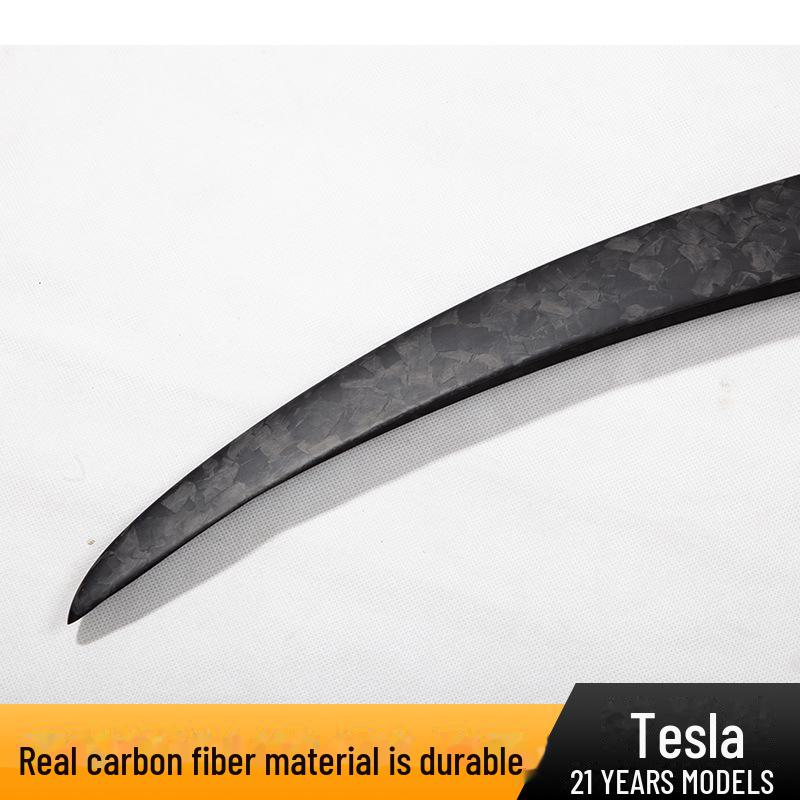 Tesla Model Y Real Carbon Fiber Spoiler - Dry Carbon Modified Tail Wing