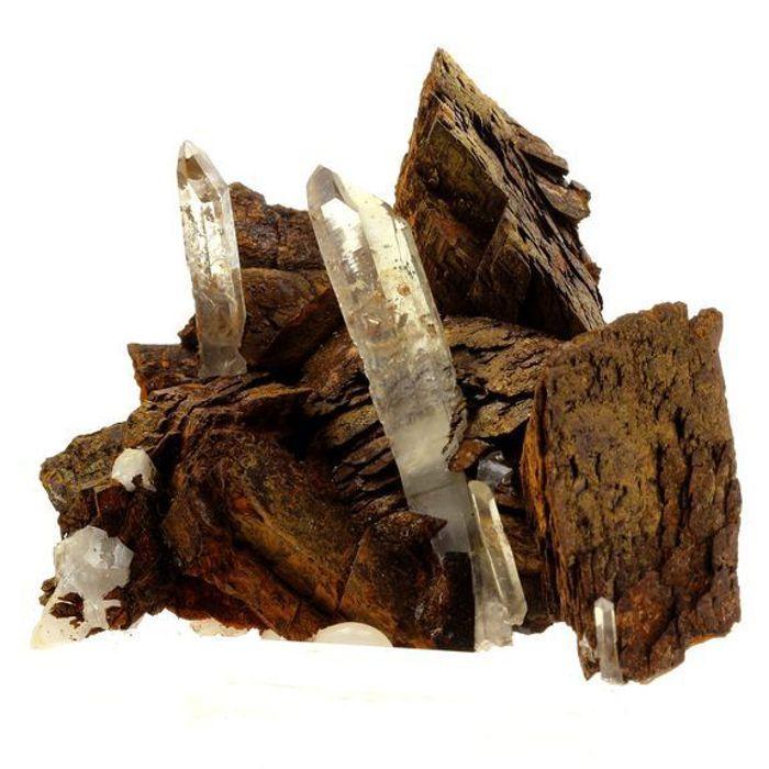 Pierres et Minéraux. Siderite + Quartz. 1000.0 ct. Vizille, Isère, France..