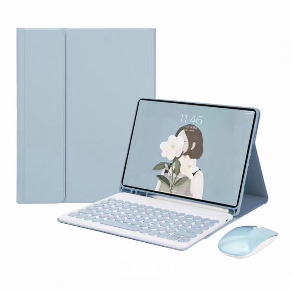 Кожаный чехол-клавиатура для iPad 10.2 Pro 11, съемная Bluetooth-клавиатура, мышь, защитная обложка, тач