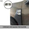 Chrome 4WD Badge For Dacia Duster For Renault Duster 2Pcs Steel 2018-2022