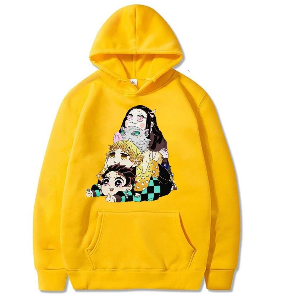 Anime Demon Slayer Hoodies Sweatshirt Kimsetsu No Yaiba Pullover Tracksuit Women Sweatshirt Unisex Hoodie Kids Unisexs Clothes Coat