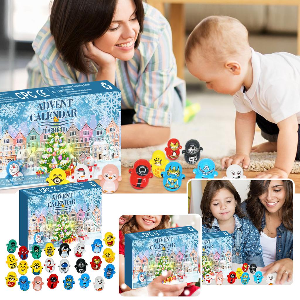 2023 Christmas Calendar Toy -24 Day Countdown Calendar, Kit Includes 24 Characters, Surprise Gifts For Children And Fans