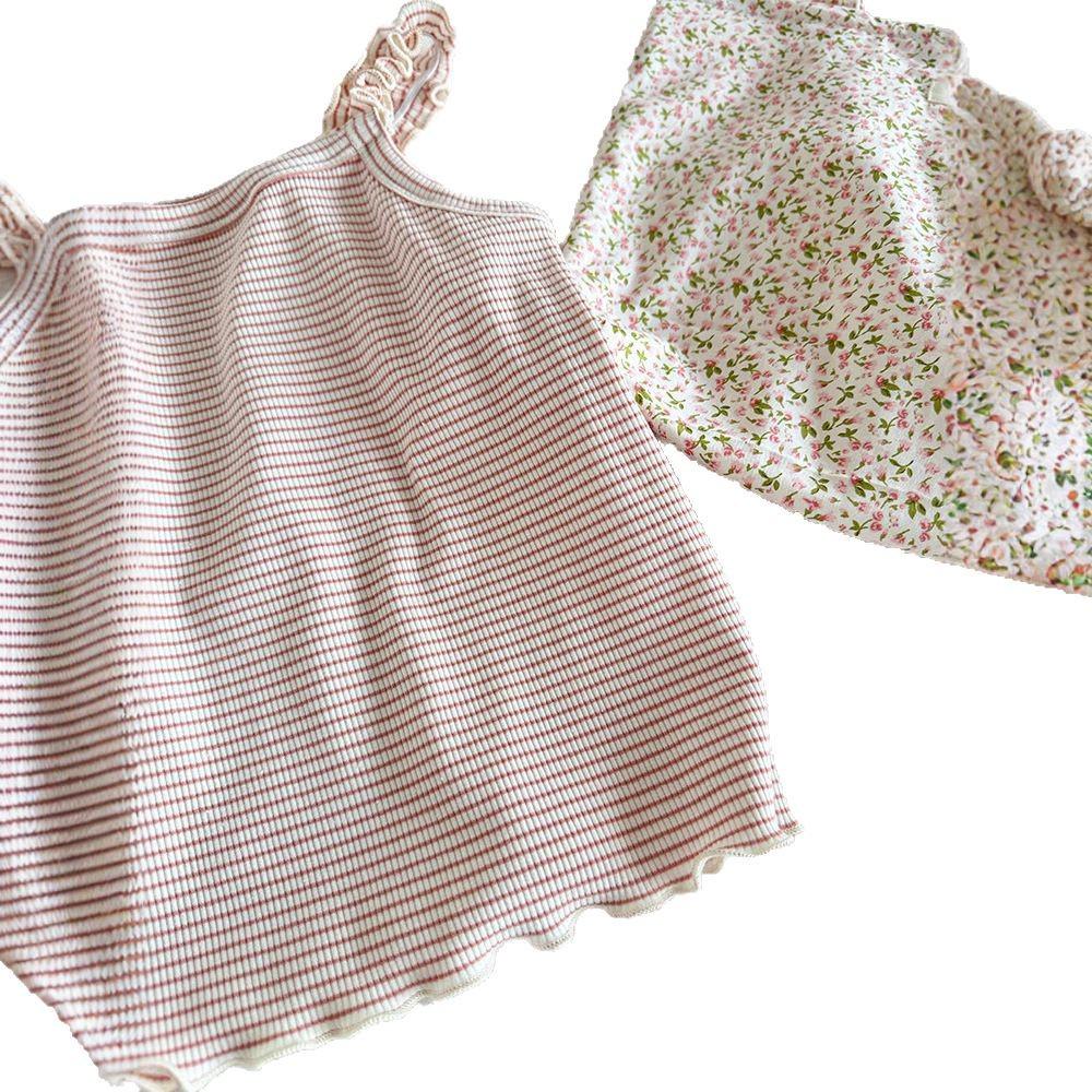 Летняя трикотажная майка в корейском стиле для маленьких девочек - Универсальная и яркая