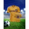 Custom Men's Australia Soccer Jerseys Personalized Name Number Football Shirt Team Training  Jersey for Women Kids