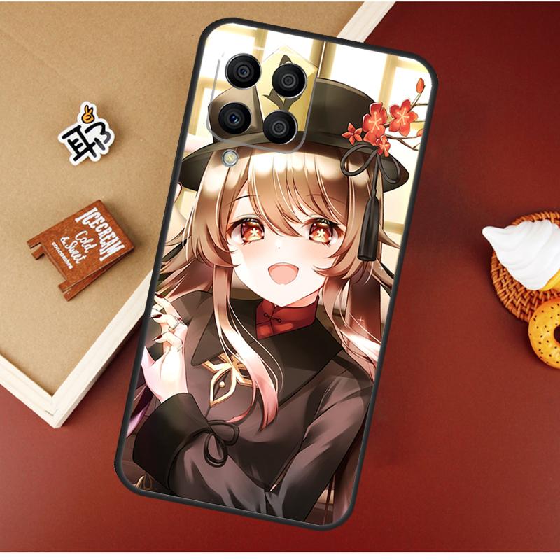 Чехол Genshin Impact Zhongli Hutao для Samsung Galaxy M51 M31 M21 M11 M16 M36 M56 M53 M12 M32 M52 M15 M35 M55 M14 M34 M54