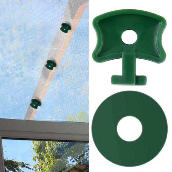 1 комплект зажимов для пленки для теплицы, компактные съемные пластиковые зажимы для крепления теплицы, шайбы для двора