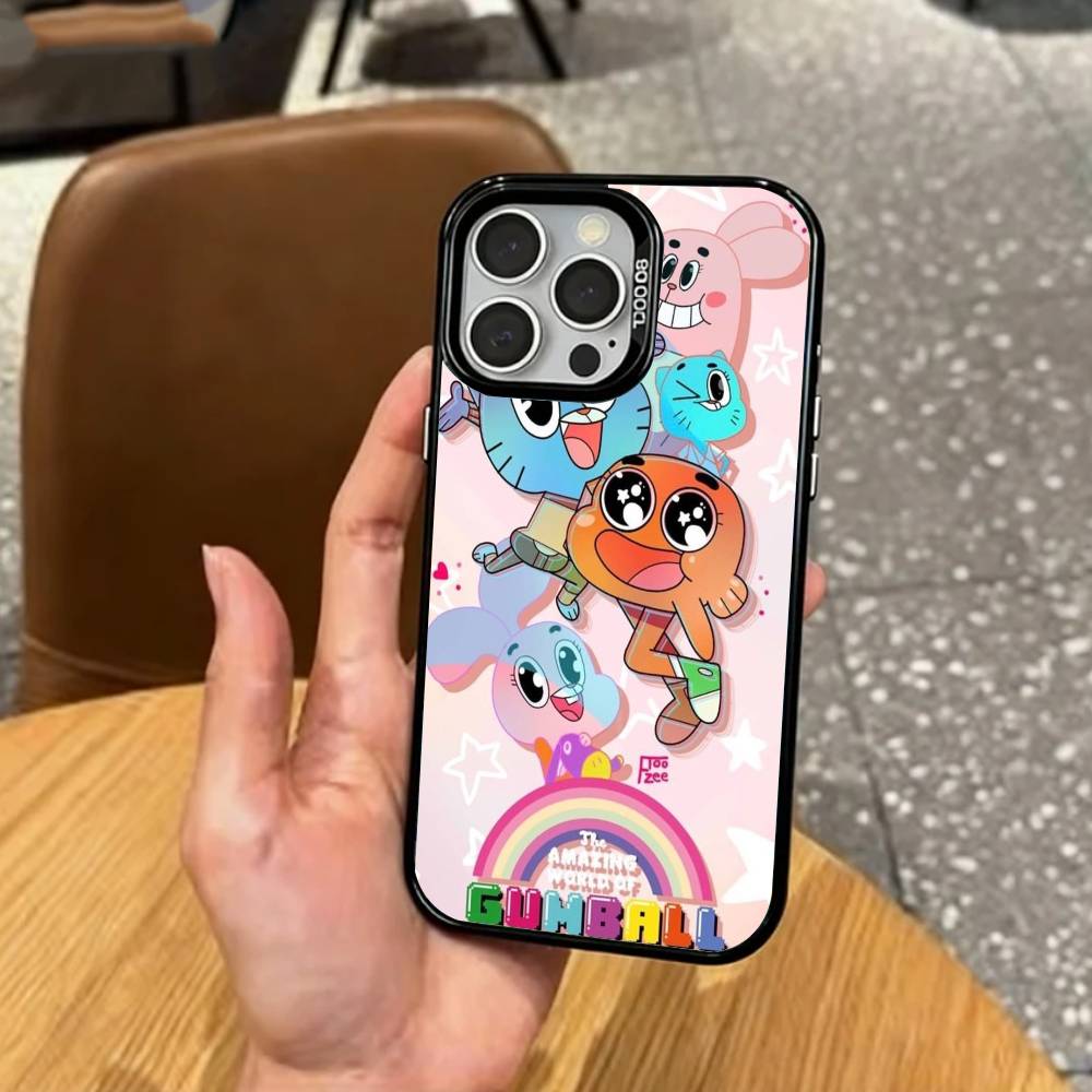 Удивительный мир Гамбола Чехол для телефона для iPhone 17, 16, 15, 14, 13, 12, 11 Plus, Pro Max Цветной Посеребренный Внутренняя крышка