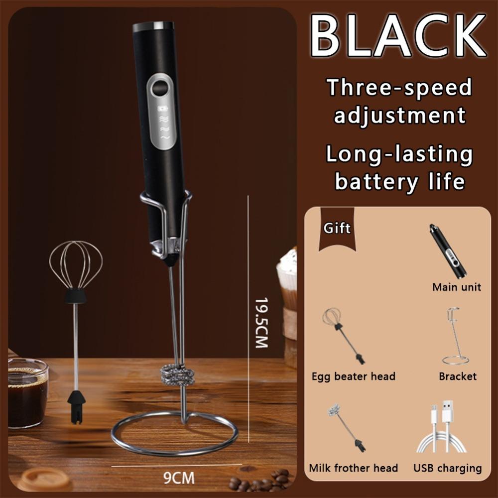 3 Gear Speed Coffee Whisk Handheld Egg Beater Mini Electric Milk Frother Cream