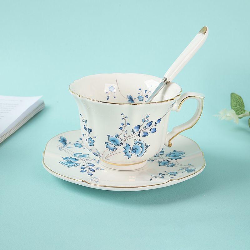Элегантный керамический набор для английского кофе с золотой отделкой, чашка и блюдце