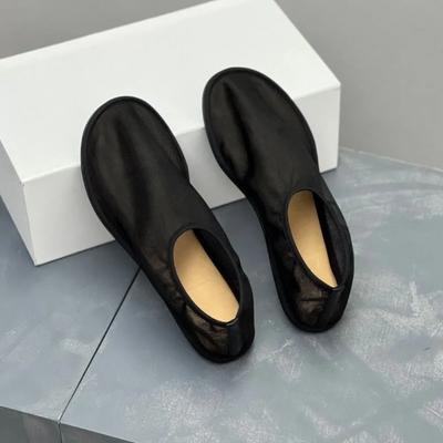 Модная сетчатая женская обувь на плоской подошве 2025 Лето Новая полупрозрачная обувь с низким подъемом Универсальная дышащая и простая обувь для бабушек женская