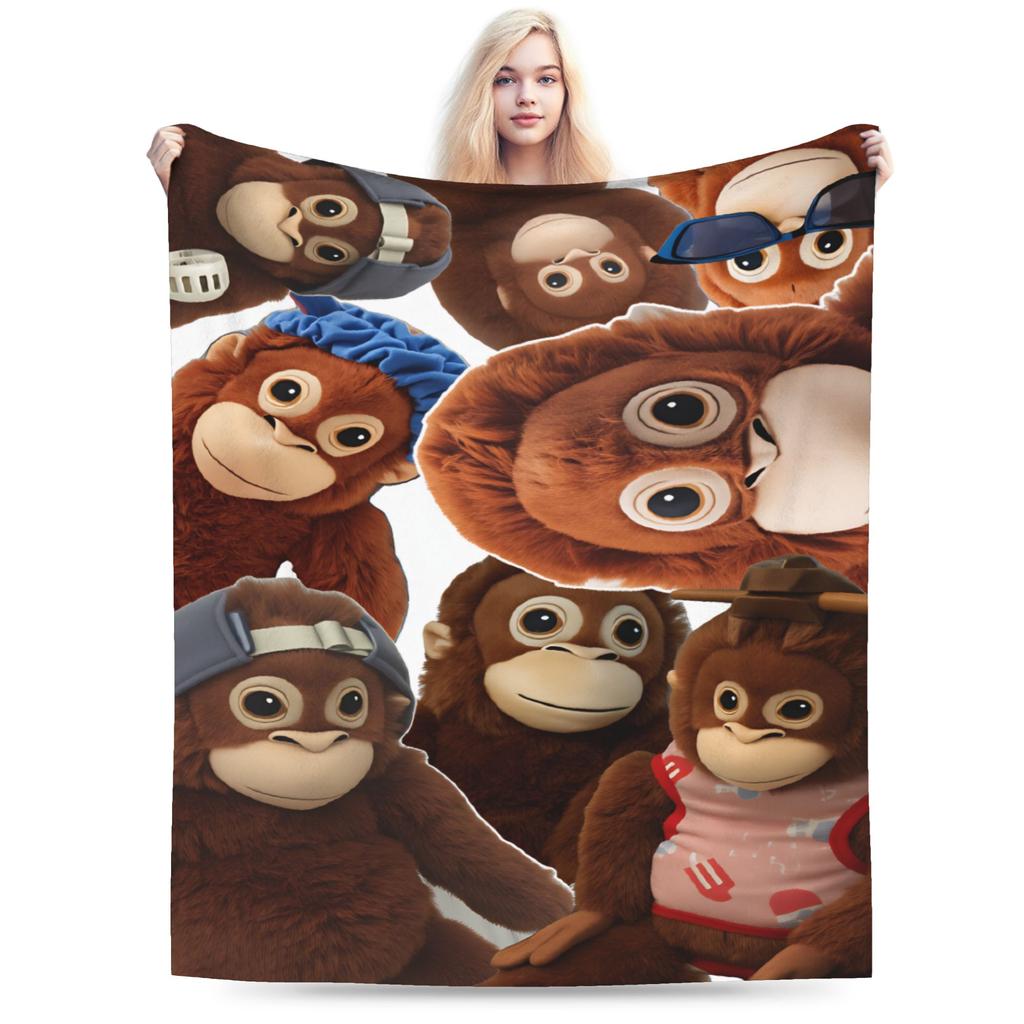 Punch Monkey Flannel Blanket Adults Child  Soft Throw Blanket Winter Bedroom Bedspread Sofa Bed Cover