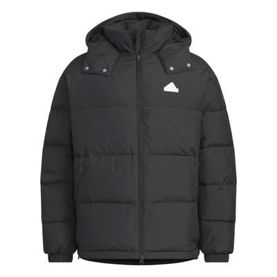 Puffy Down Series Logo Outdoor Casual Hooded Теплая стеганая куртка унисекс куртка черного цвета JM9131