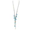 [P0798] - Handmade Long Necklace 'Les Antoinettes' Turquoise Blue Lagoon (handmade)