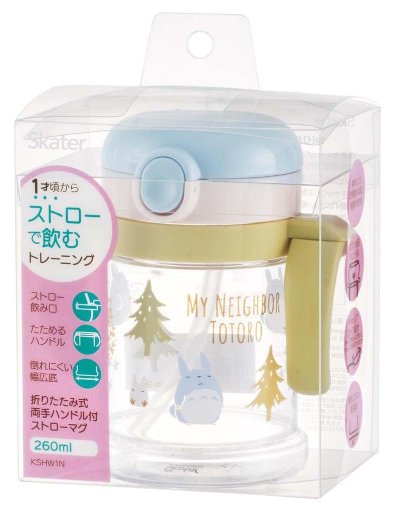Кружка Skater Baby Mug My Neighbor Totoro Forest 260 мл с трубочкой Studio Ghibli KSHW1N-A