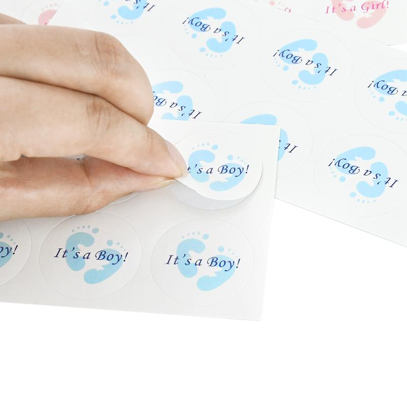 100 шт. Круглые наклейки «Это мальчик/Это девочка», этикетки для крещения, определения пола ребенка, товары для вечеринки по случаю первого дня рождения, коробки с конфетами, украшения, подарок