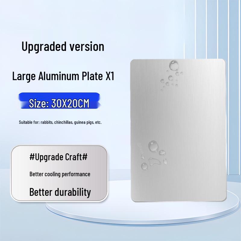 Aluminum Pet Cooling Pad for Rabbits and Hamsters - Summer Heat Relief and Insulation Sheet