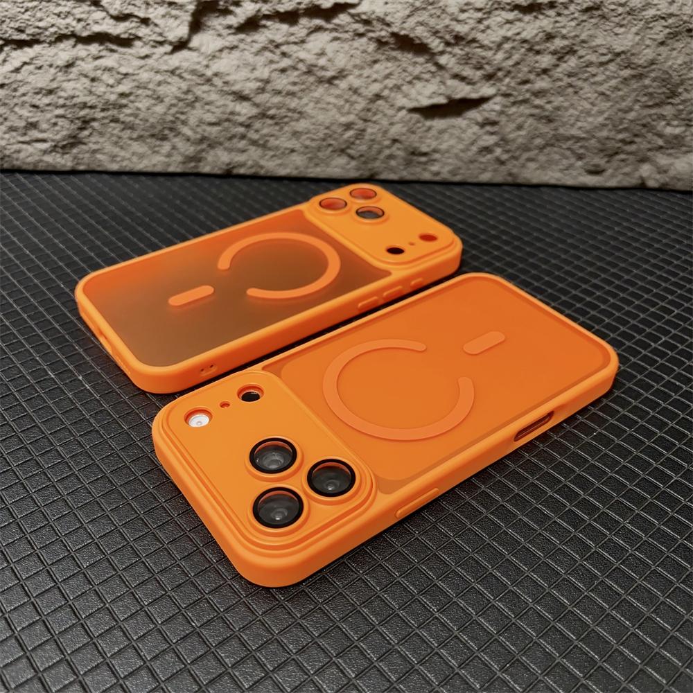 Luxury Translucent Magnetic Phone Case For Magsafe For 18 Pro 17 16 Plus 15 14 13 12 Pro Max Matte Lens Protection Cover
