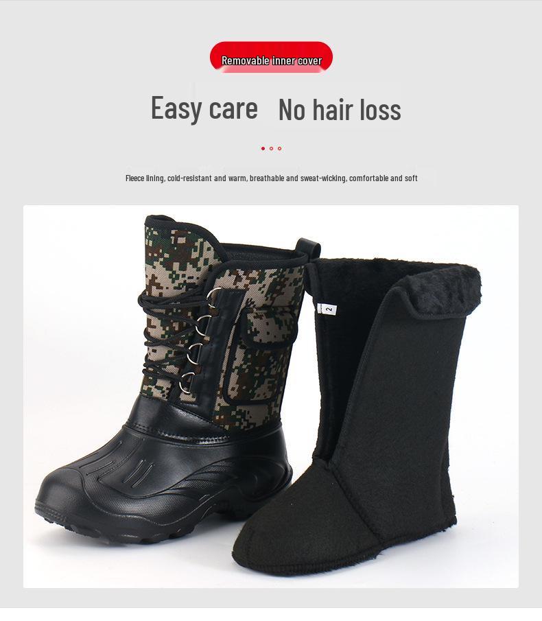 Men's Waterproof Plus Size Ice Fishing and Work Boots for Autumn/Winter