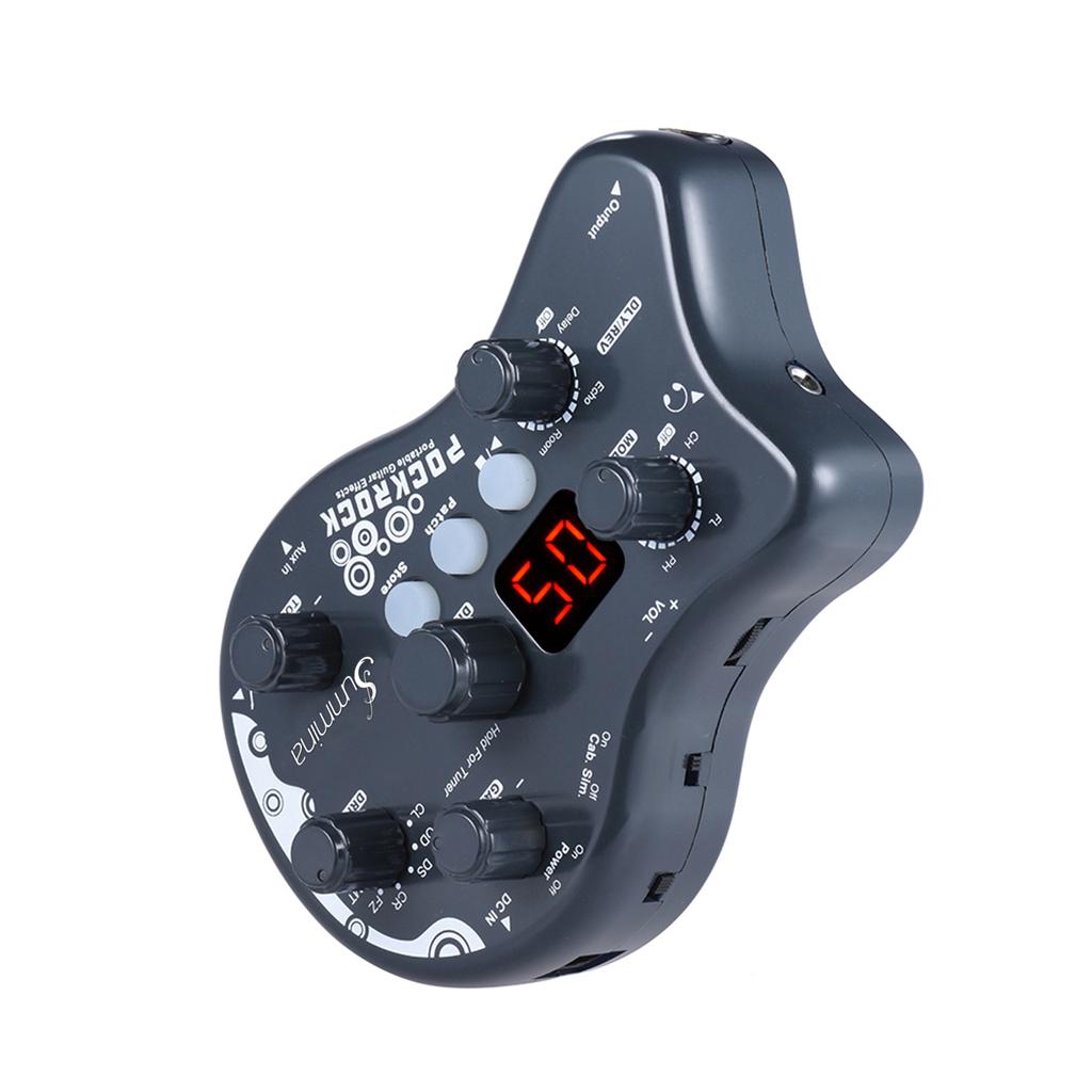 Summina PockRock Портативная гитара, мультиэффектный процессор, педаль эффектов, 15 типов эффектов, 40 барабанов