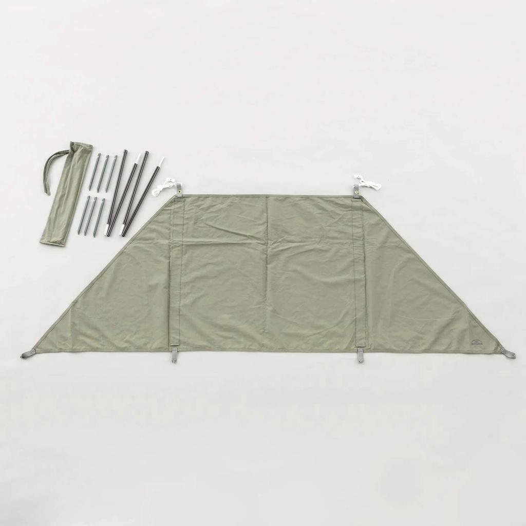 BUNDOK Bonfire Reflector BD-523 Windscreen Encampment Type 100% Cotton Lightweight Compact with Storage Case Khaki Normal