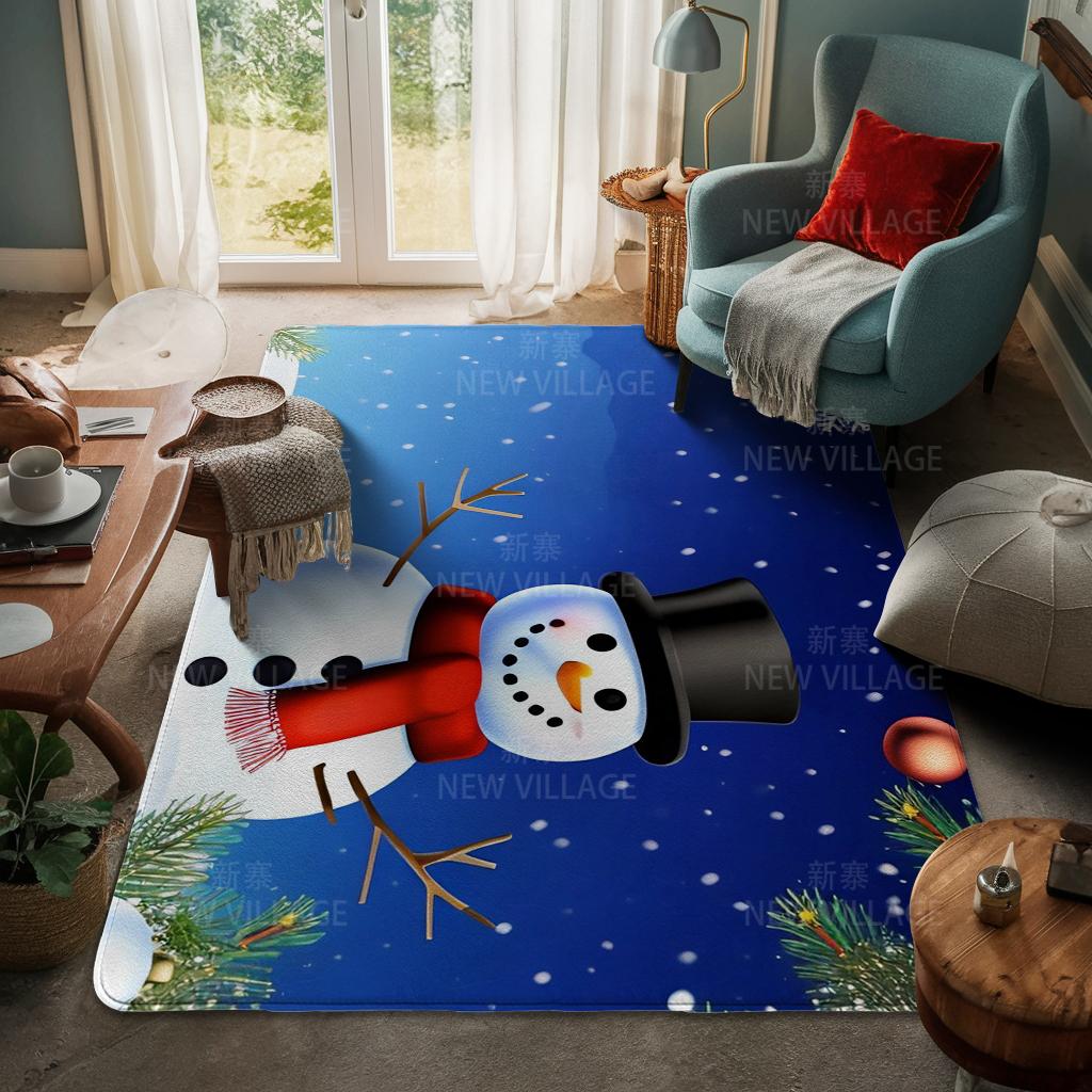 Ковер у входа в дом Домашний коврик у двери Гостиная Ванная Комната Ноги ванная комната Нескользящие коврики с водопоглощением для ванной Счастливого Рождества зима