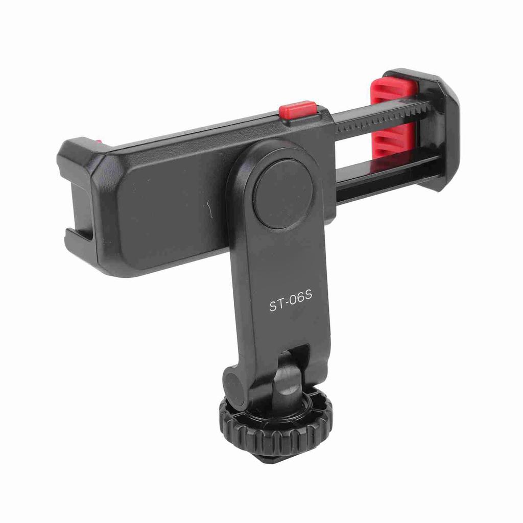 Rotatable Tripod Phone Holder Clamp Clip Mount Adapter with 1 4 Hot Shoe Microphone Mount Cold Shoe 360 Degree Rotatable