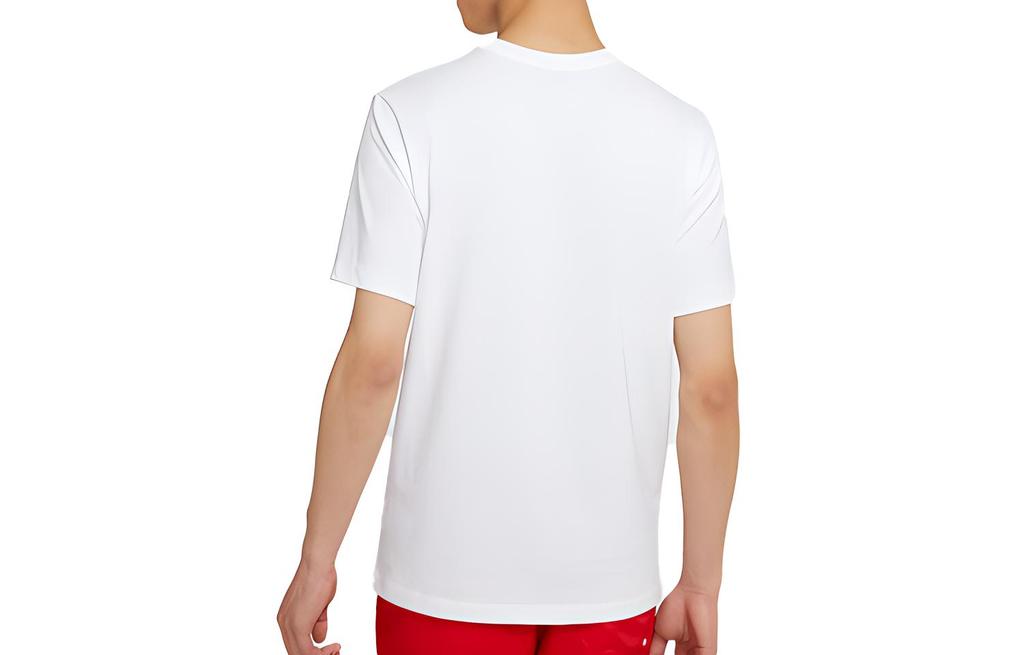 Nike T Shirts Men's White Crew Neck Moderate Straight Fit CK9514-100