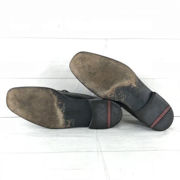 Germany Lloyd Leather Swirl Moccasin Dress Shoes Black 26.5(USED)