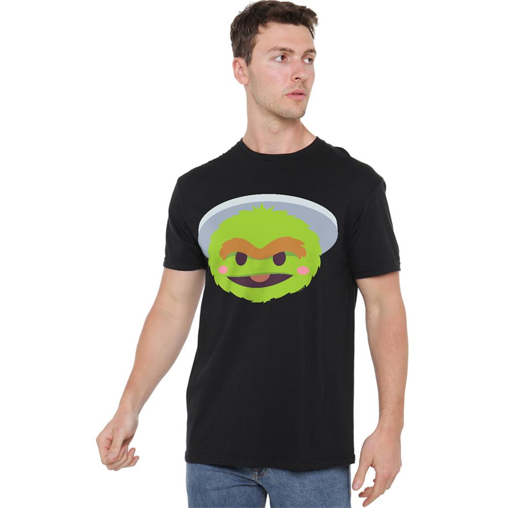 Sesame Street Unisex Adult Oscar The Grouch Kawaii Face T-Shirt