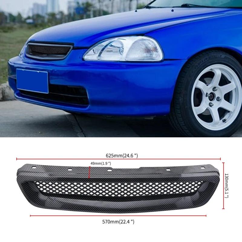Автомобильная сетка из углеродного волокна ABS Передняя решетка капота для 96-98 Honda Civic EJ/EK JDM Type R