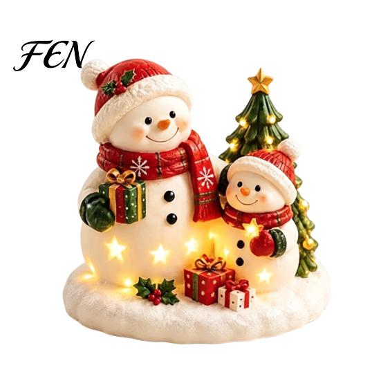 DIY Holiday Home Decor Christmas Plaster Painting Kit, Cute Xmas Tree House Santa Snowman Craft Activities for Families Figurine Set, Art Kids, Adults