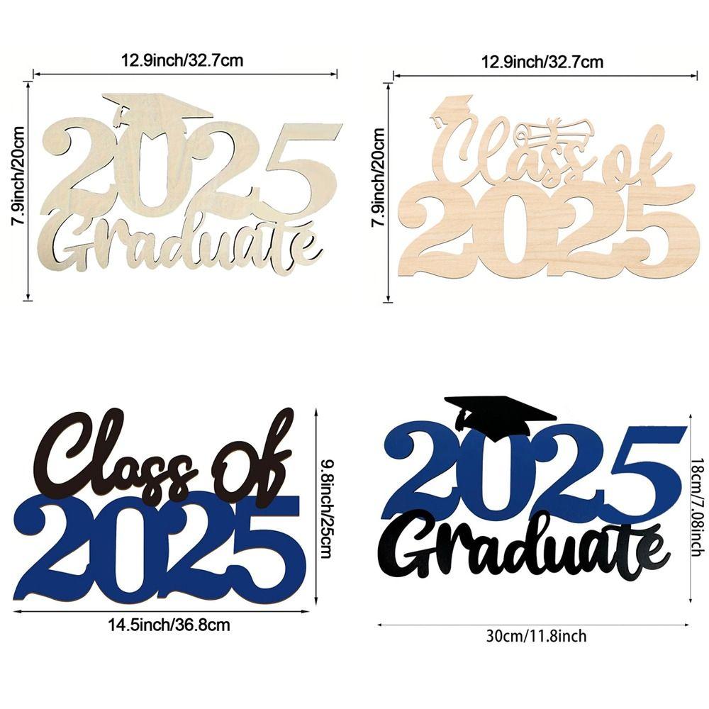 Минималистичное украшение для праздничной вечеринки, деревянное украшение для выпускного 2025 года, украшение для церемонии, украшение для вечеринки