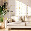 92FT Gold Moon Star Garland, Sparkly Crescent Moon & Star Hanging Decor for Ramadan Eid Mubarak, Birthday Party Supplies, Wedding Baby Shower