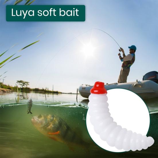 Yousheng 50 шт./пакет, мягкие приманки, имитация красного ротого мучного червя, личинка, рыболовная мягкая приманка, рыболовные снасти