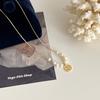 Fu Brand Special-Shaped Freshwater Pearl Necklace Female Cold Wind Fashion Temperament Retro Gold Wire Chain Collarbone Chain