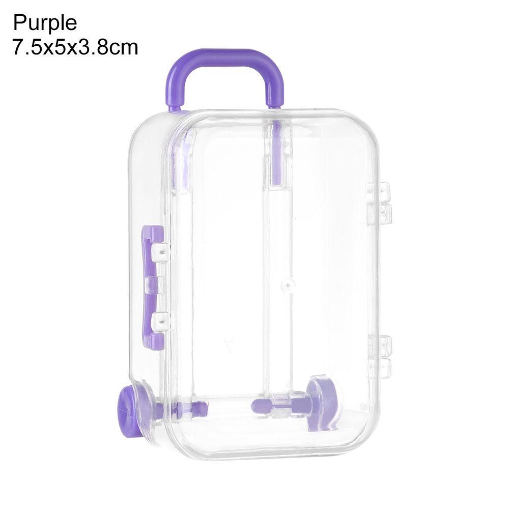 New Plastic Doll Handbag Case Mini Suitcase Lovely Small Clutch Jewellery Box Dolls Miniature Toys