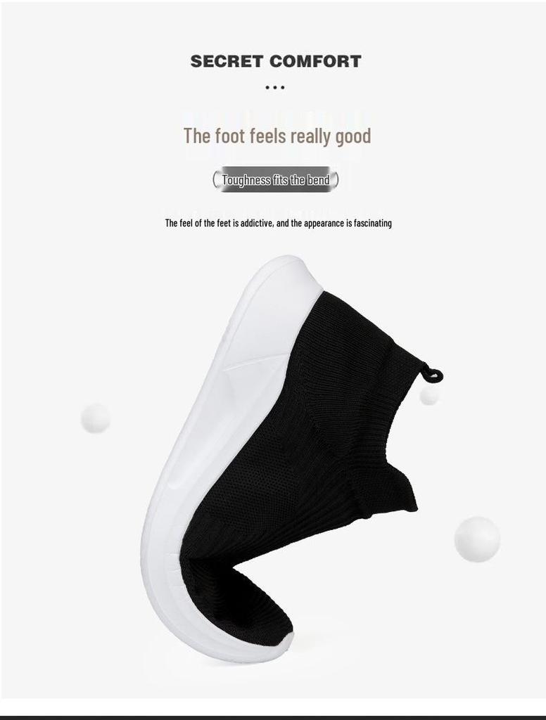 Мужские легкие кроссовки-носки из флайнита 2023 года: Дышащая, Слипоны, Повседневная спортивная обувь для весны и лета