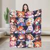 Мягкое теплое одеяло Haru Urara Umamusume для детей и взрослых, плюшевое постельное белье, пледы, забавный домашний декор, фланелевая покрывало, чехол для дивана-кровати