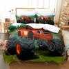 3D Print Blaze N Monster Machines Bedding Set Cartoon Duvet Cover Double Twin Full Queen King Adult Kid Bedclothes Quilt Co