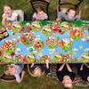 130pcs Barnyard Farm Animals Tableware for Kids, Farm Birthday Decorations Tableware Set - Farm Party Plates Cups Napkins Tablecloth Banner etc