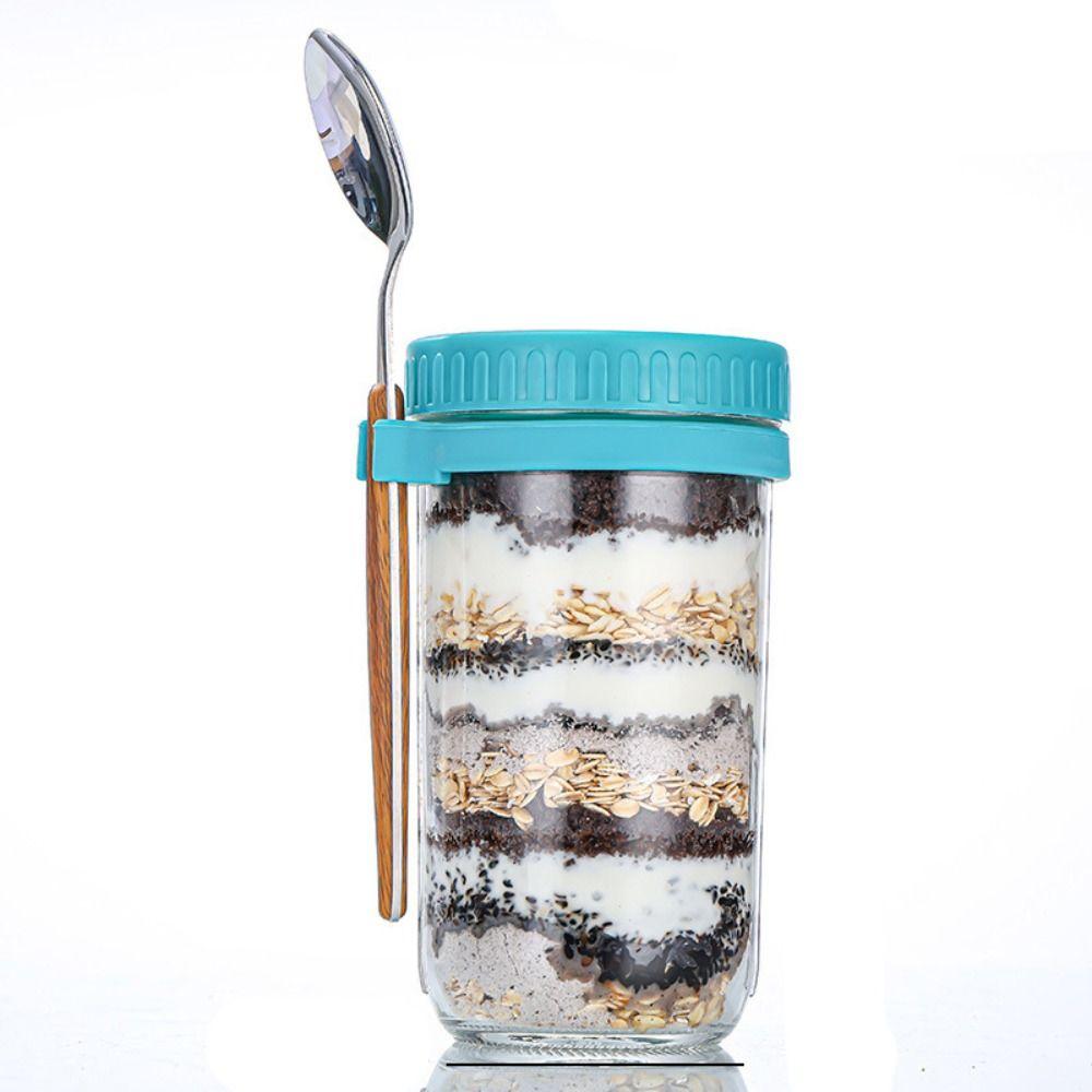 Контейнеры для йогурта 16 унций с крышками, банки для хранения хлопьев, стеклянные бутылки, контейнеры