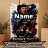 Custom Name Personalized Knight Rider Print Blanket, Home Decor, Bedroom, Sofa, Camping, Couch, Gifts for Birthday Christmas