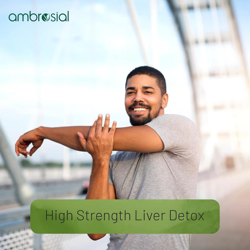 AMBROSIAL Молочный чертополох Добавка для детоксикации печени Капсулы с расторопшей для печени с корнем одуванчика (Упаковка 1-60 капсул)