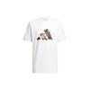 Blue Summer Logo Graphic Tee White Men Streetwear IN6358