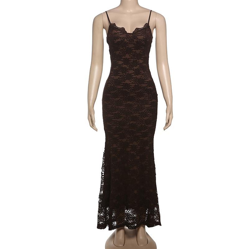 Женское сексуальное платье Spice Fashion с подтяжками, кружевным дизайном, V-образным вырезом и запахом на бедрах