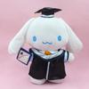 Anime Plush 25cm Cinnamoroll My Melody Kuromi Hello Kitty Graduation Plushie Doll Kawaii Soft Stuffed Graduation Gifts