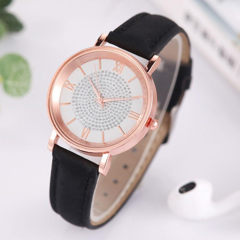 Модные водонепроницаемые повседневные кварцевые часы с круглым циферблатом, изысканные наручные часы для женщин