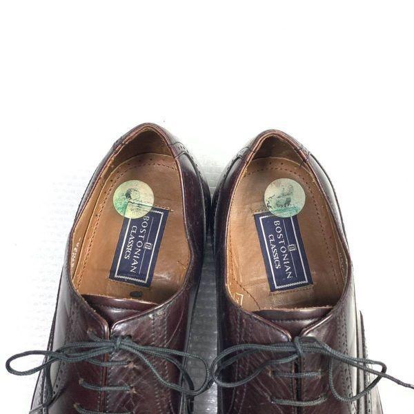 Винтажные туфли-броги Bostonian с крылышками 80-90-х годов, красно-коричневые, 8W 26.0(ИСПОЛЬЗОВАЛ)