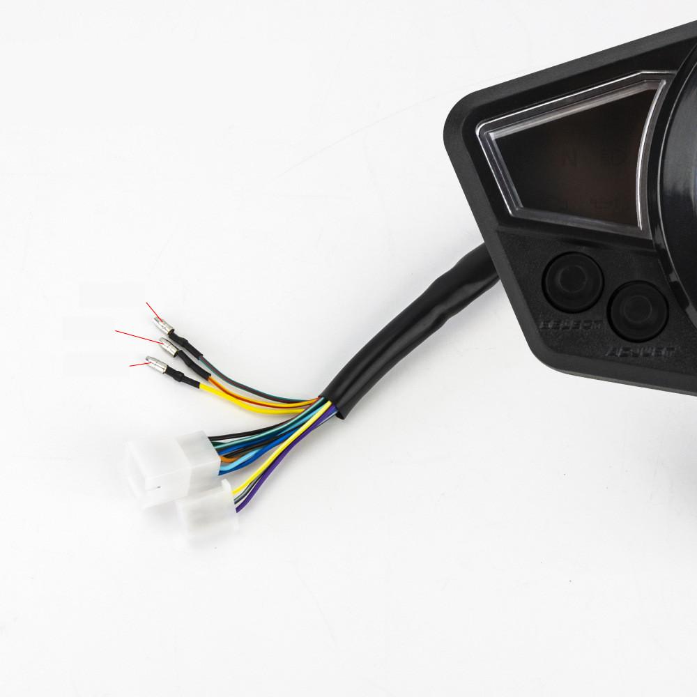 Universal LCD Digital Motorcycle Odometer Speedometer Meter Instrument Adjustable MAX 199KM/H 14000 RPM For 2,4 Cylinder