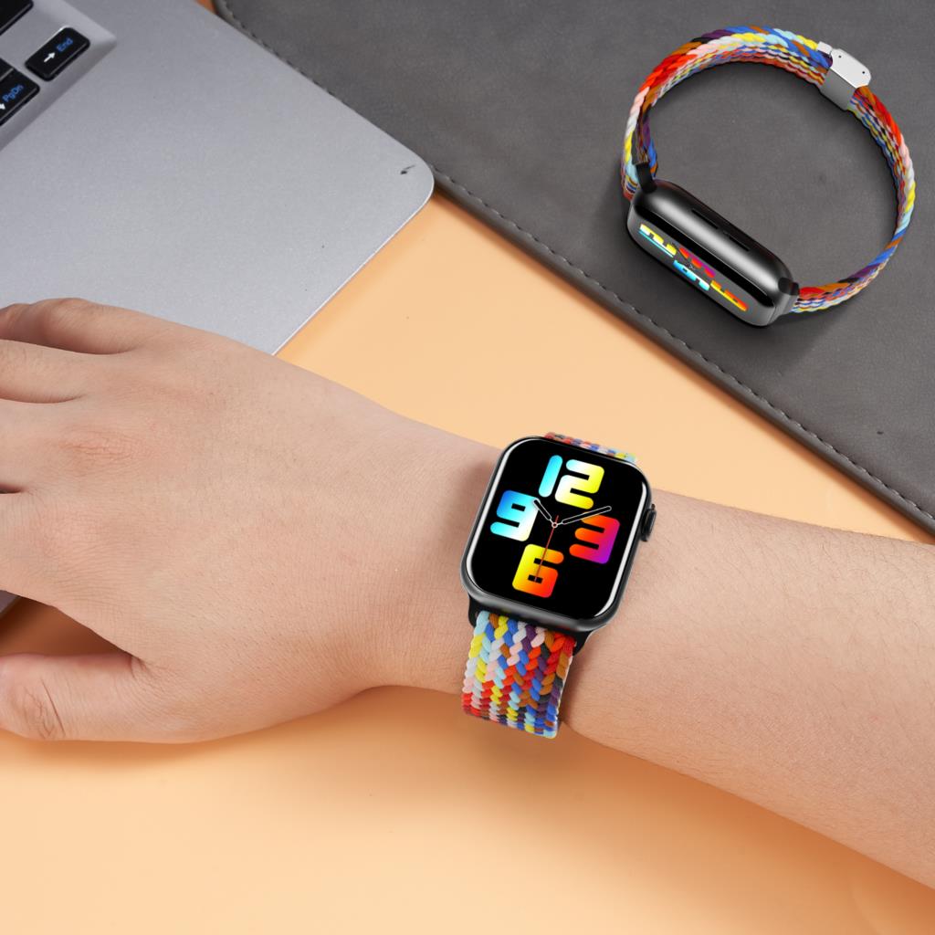 Braided solo loop Strap For Apple watch band 44mm 40mm 45mm 41mm 46mm 49mm correa bracelet iWatch series se 8 9 ultra 2 3 10 11